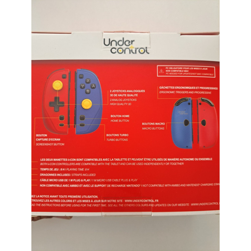 Paire de manettes SWITCH 1 Under Control – Bleu/Rouge