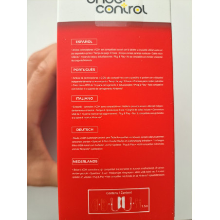 Paire de manettes SWITCH 1 Under Control – Bleu/Rouge