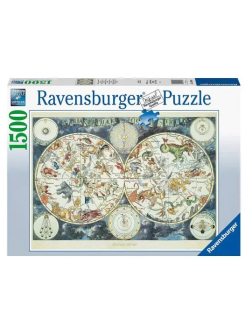 Ravensburger - Puzzle 1500 p - Carte du monde des animaux