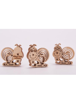 "Woodik Snail" - Puzzle mécanique en bois 3D 2